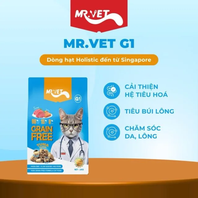 Hạt Mr.Vet 1kg cho mèo - Ảnh 6